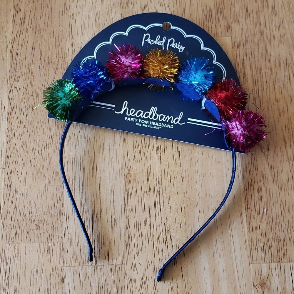 𝅺sparkles Pom Pom Headband by Packed Party New